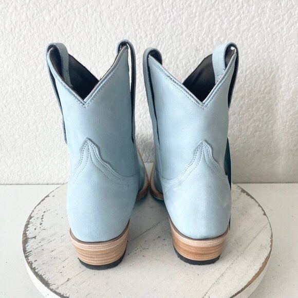 Lane EMMA JANE Womens Cowboy Bootie 7 Western Blue Cowgirl Short Ankle Boots - Picture 3 of 11